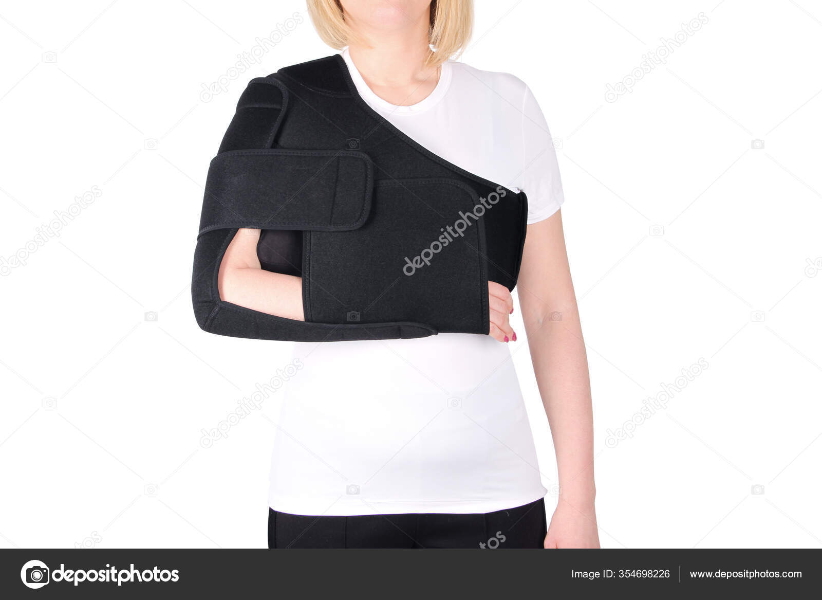Shoulder Joint Brace Bandage Shoulder Joint Scarf Additional Fixation  Deso's Stock Photo by ©Med_Ved 354698226