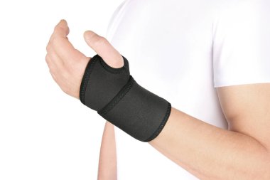 Elastik bilek bandajı. Ortopedik tıbbi kondisyon bandajı. Elastik bilek sakatlama desteği. Spor Koruyucu Bileklik. Bilek Konumu Ortozu. Bilek ağrısı..