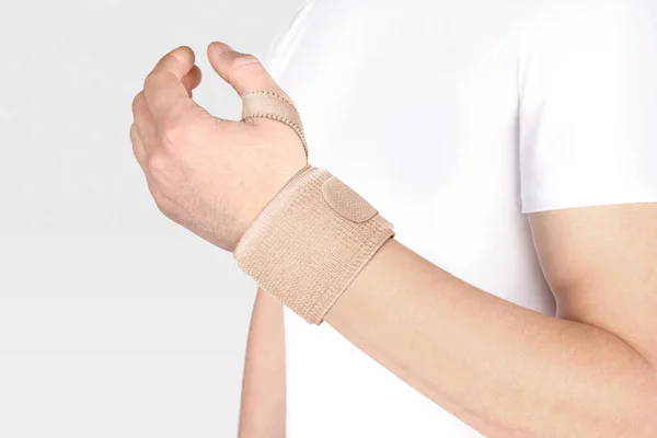 Elastic Wrist Bandage Orthopedic Medical Fitness Hand Bandage Elastic Wrist — Stock Photo, Image