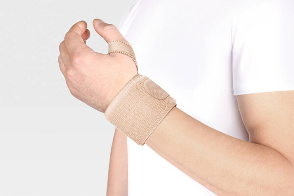 Elastic Wrist Bandage. Orthopedic medical Fitness Hand Bandage. Elastic Wrist Injury Support. Sport Protective Wristband. Wrist Positioning Orthosis. Wrist pain.