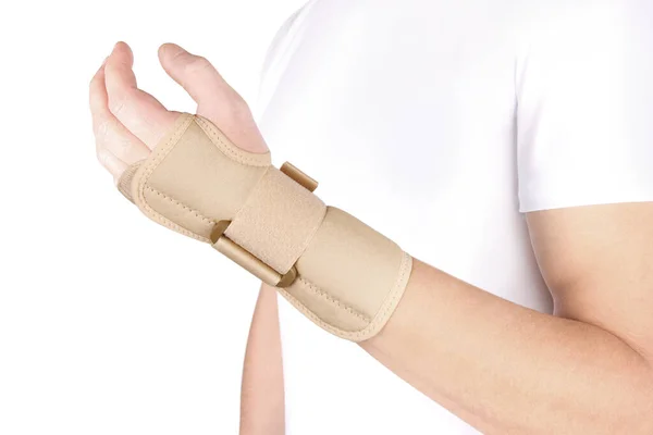 Elastic Wrist Bandage Orthopedic Medical Fitness Hand Bandage Elastic Wrist — Stock Photo, Image