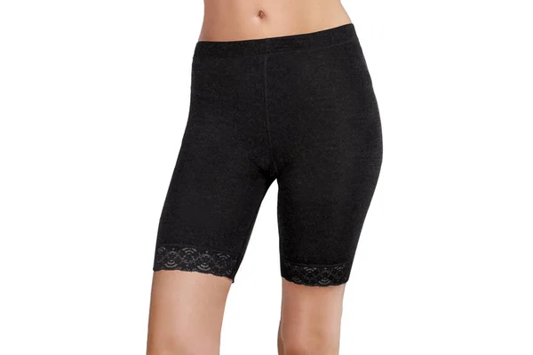 Thermo Clothing Thermal Pants Black Shorts Underwear Women Medical Sports — Stock Photo, Image