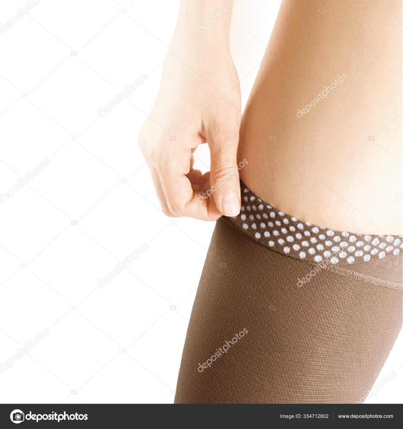 Medical Compression Stockings Varicose Veins Compression Knit Elastic  Silicone Drops Stock Photo by ©Med_Ved 354712802