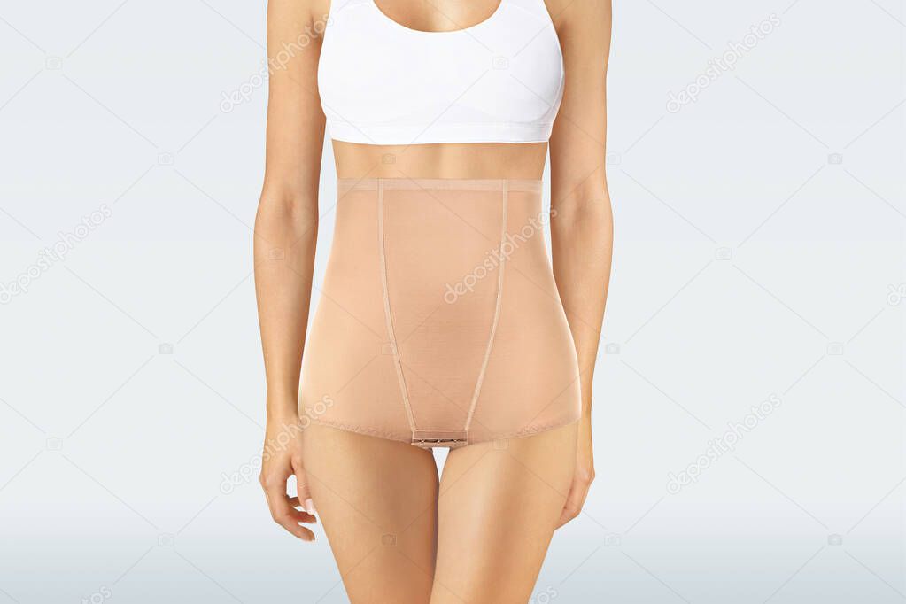 Postnatal Bandage. Medical Compression underwear. Orthopedic bandage underpants for lowering of the pelvic organs. Postpartum Tummy Control Belly Bandage. Female Bodyshaper. Postoperative bandage
