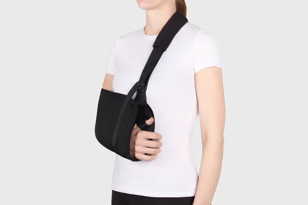 Schultergelenkstrebe Bandage Schultergelenk Schal Mit Zusätzlicher Fixierung Desos Händeschütteln Unterstützt — Stockfoto