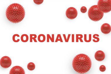 COVID-19. Beyaz arka planda Coronavirus konsepti tipografi tasarımı logo vektör çizimi. Dünya Sağlık Örgütü WHO, Coronavirus hastalığına COVID-19 adını verdi. Corona covid19.