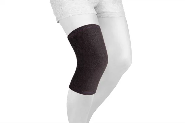 Knee Support Brace Leg Isolated White Background 정형외과 정형외과 고통에 — 스톡 사진