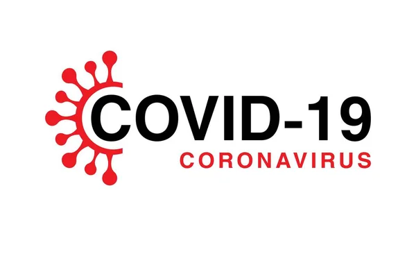 Coronavirus Covid Concept Typographie Design Logo Sur Fond Blanc Isolement — Image vectorielle