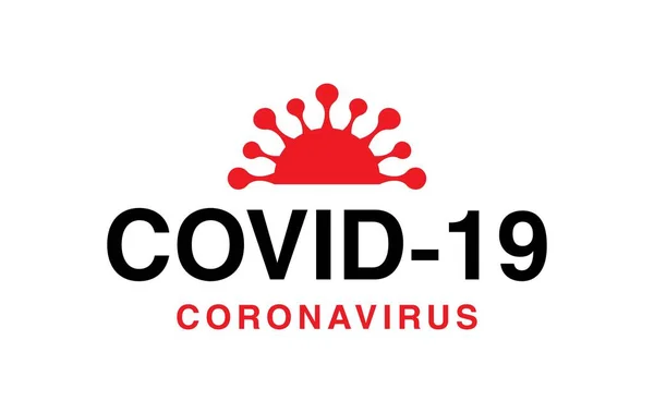 Coronavirus Covid Concept Typographie Design Logo Sur Fond Blanc Isolement — Image vectorielle