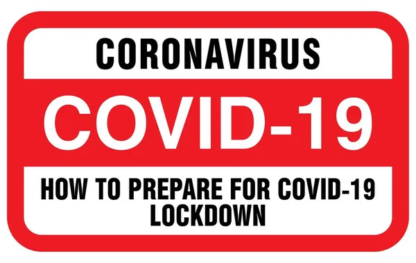 Coronavirus Covid Koncepcja Typografia Logo Białym Tle Samotna Izolacja Kwarantanna — Wektor stockowy