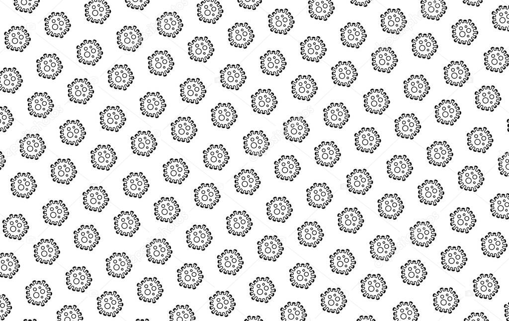 Concept typography design logo on white background. Vector coronavirus logo or COVID-19 seamless repeating pattern background 2019-nCoV, Covid 19. Graphic vector for web, print, banner, illustration.