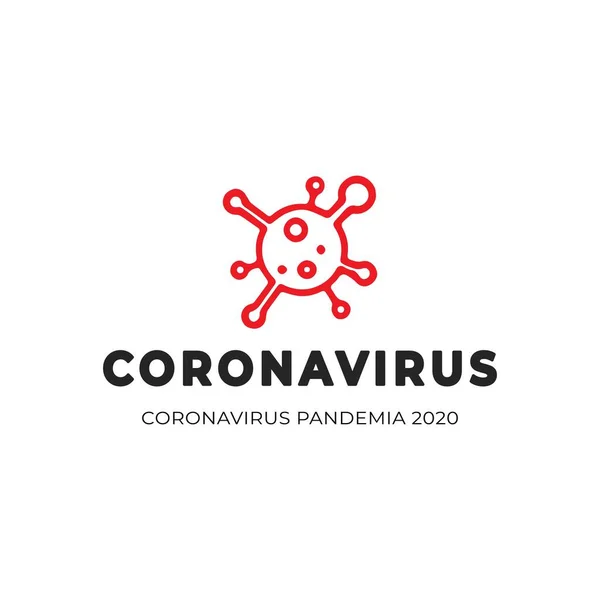 Coronavirus Covid Konzept Typografie Design Logo Auf Weißem Hintergrund Selbstisolierung — Stockvektor