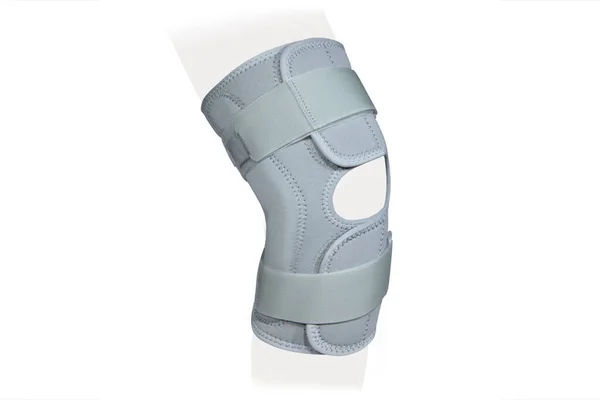 Knee Support Brace Nodze Odizolowany Białym Tle Ortopedyczna Orteza Anatomiczna — Zdjęcie stockowe