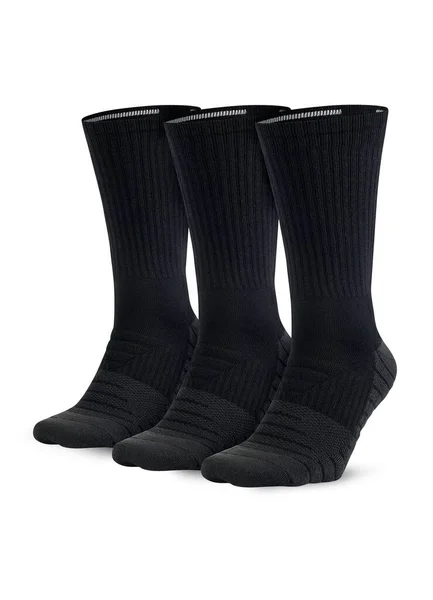 Τρεις Μαύρες Κάλτσες Απομονωμένες Λευκό Φόντο Τρία Ζευγάρια Κάλτσες Σύνολο — Φωτογραφία Αρχείου