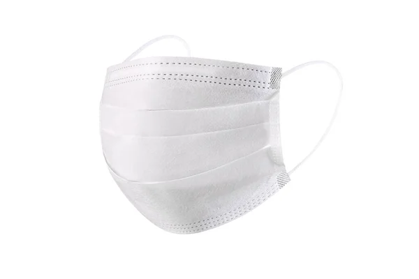 Máscara Blanca Médica Para Protección Contra Las Enfermedades Gripales Mascarilla — Foto de Stock