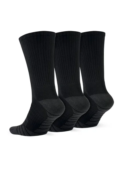 Black Color Socks Isolated White Background One Pair Socks Set — Stock Photo, Image