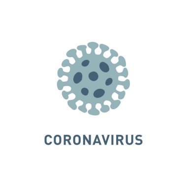 Beyaz arka planda Coronavirus Covid-19 konsept tipografi tasarım logosu. Kendini soyutlama. Ev karantinası. Web, baskı, afiş, el ilanı ve illüstrasyon için grafik vektörü. Koronavirüsü durdurun..