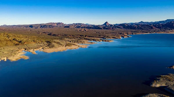 Letecký Bezpilotní Pohled Jezero Alamo State Park Arizoně Řece Bill — Stock fotografie