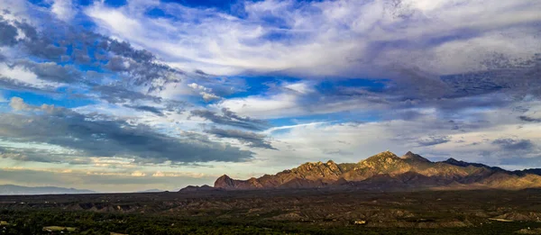 Luchtfoto Drone Sunset Tubac Arizona — Stockfoto