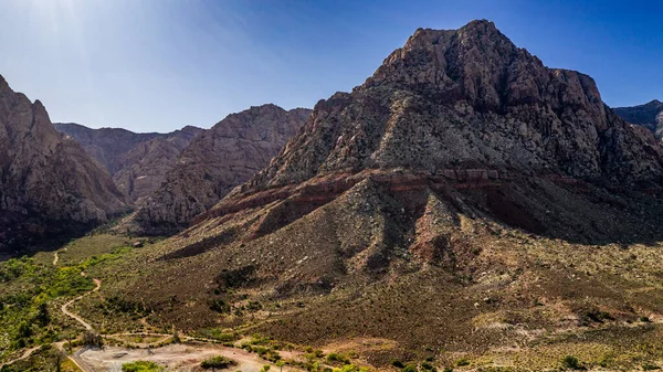 Spring Mountain State Park Nevada Říjnu Červenou Skálou Zelenou Flórou — Stock fotografie