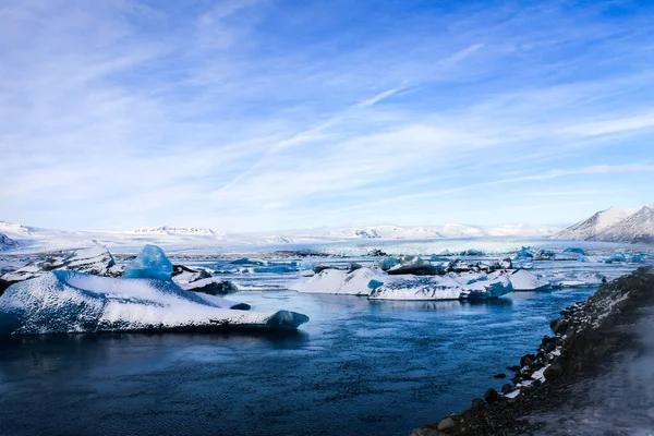 Kousky Ledovců Plovoucí Oceánu — Stock fotografie