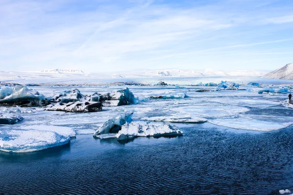 Kousky Ledovců Plovoucí Oceánu — Stock fotografie