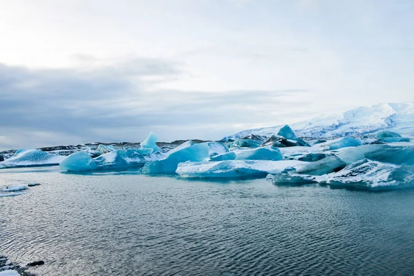 Trozos Glaciares Flotando Océano —  Fotos de Stock