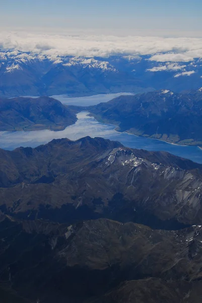 Helikopterden manzara manzarası, Queenstown, Nezw Zealand