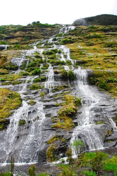 Waterfalls Milford Sounds New Zealand — Stock Photo, Image