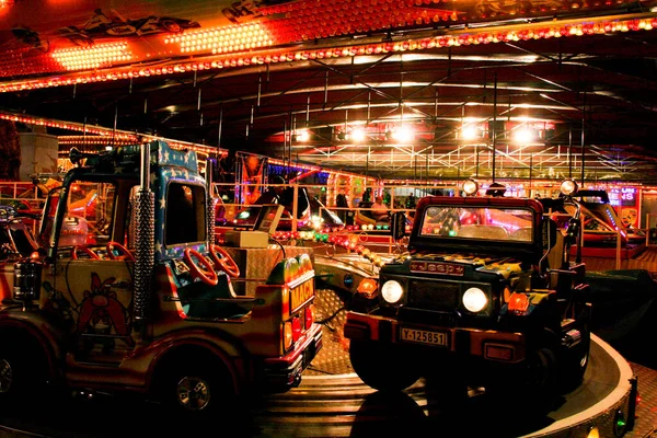 Buntes Karussell Auf Dem Jahrmarkt Belgien — Stockfoto