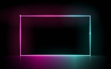 Neon parlayan çizgiler, sihirli enerji uzay ışığı konsepti, soyut arkaplan tasarımı