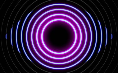 Neon parlayan çizgiler, sihirli enerji uzay ışığı konsepti, soyut arka plan duvar kağıdı tasarımı