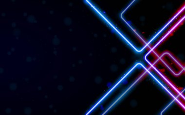 Neon parlayan çizgiler, sihirli enerji uzay ışığı konsepti, soyut arka plan duvar kağıdı tasarımı