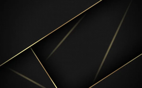 Abstrakt Mönster Lyx Svart Med Guld Premiumbakgrundsmönster — Stock vektor