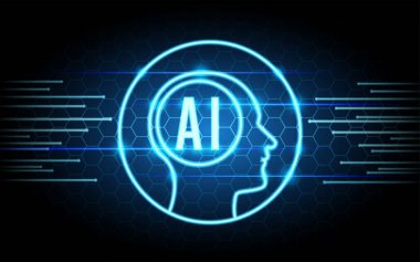 Pazarlama & AI - Neon parlayan çizgiler, sihirli enerji alanı ışık konsepti, soyut arkaplan