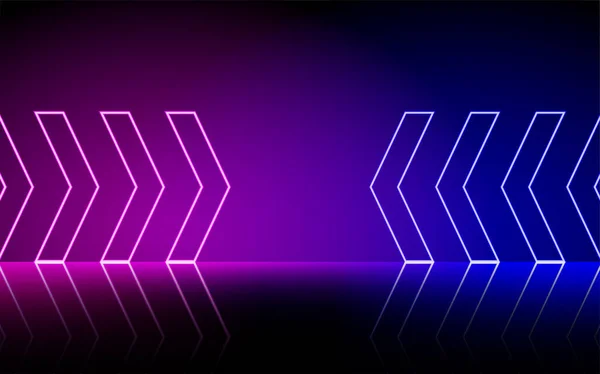 Neonové Zářící Čáry Magická Energie Prostor Světlo Koncept Abstraktní Pozadí — Stockový vektor