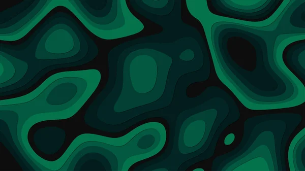 Cubierta Color Abstracta Formas Papel Cortado Arte Talla Verde Patrón — Vector de stock