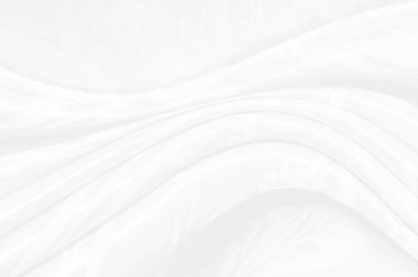 Beyaz kumaş arkaplan dalgalarla soyut, yumuşak arkaplan