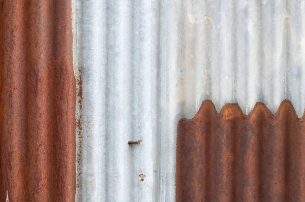 生锈的锌背景 生锈的铁锈和腐蚀的背景纹理 — 图库照片