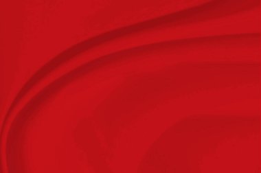 Kırmızı kumaş çarşaflar arka plan veya doku, dalgalarla soyut, yumuşak odak bezi ipeği kırmızı
