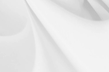 Beyaz kumaş arkaplan dalgalarla soyut, yumuşak arkaplan