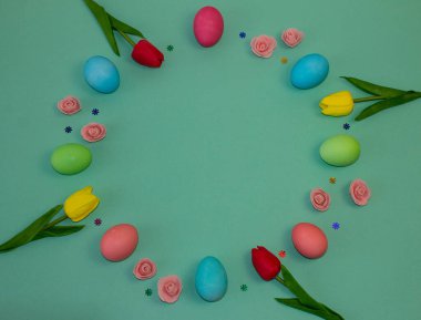 Paskalya, şablon, bayrak, kopyalama alanı için tatil kartı 