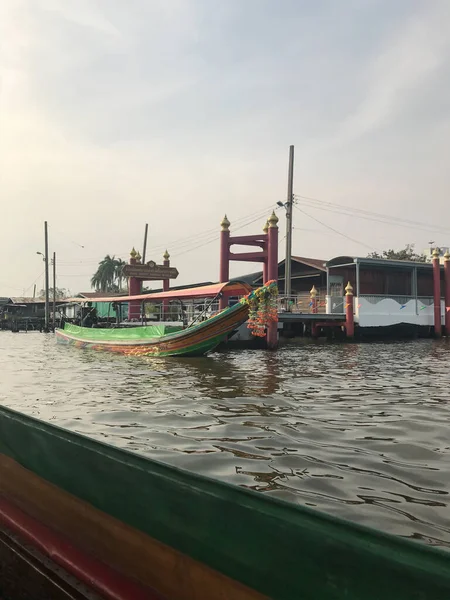 Bangkok Tajlandia Lutego 2020 Widok Rzeki Chao Phraya Miasto Oczami — Zdjęcie stockowe