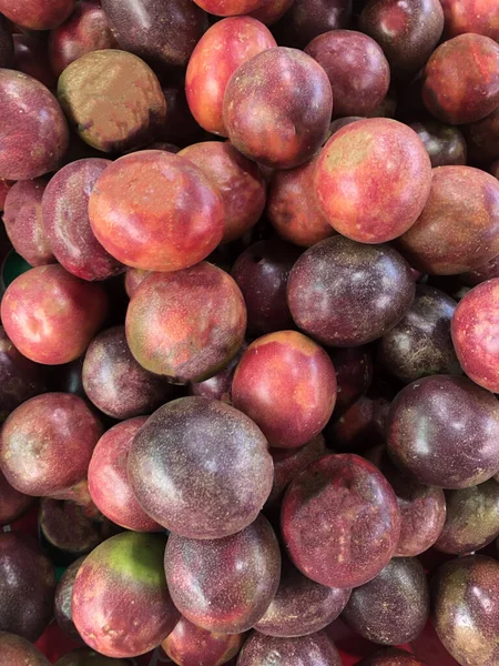 Viele Früchte Maracuja Lebensmittel Vegetarisch Thailand — Stockfoto