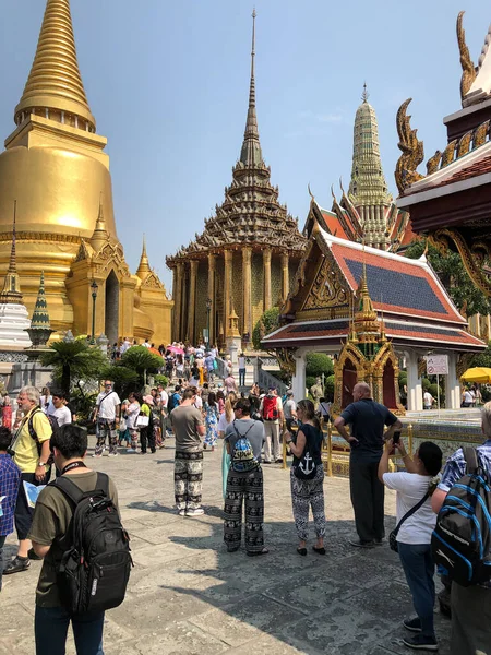 Bangkok Tajlandia Lutego 2020 Wielki Pałac Pałac Królewski Kompleks Świątyń — Zdjęcie stockowe