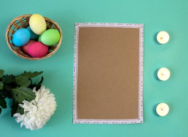 Paskalya, şablon, bayrak, kopyalama alanı için tatil kartı 