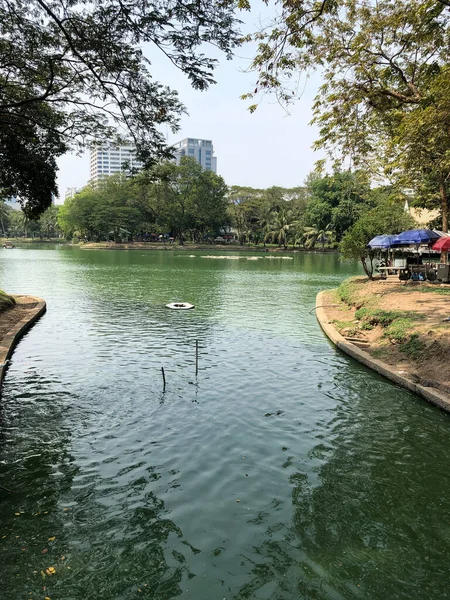 バンコク 2020年2月9日 観光客の目を通してタイのバンコクのダウンタウンにあるLumphini Park — ストック写真