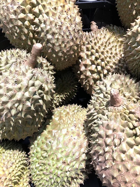 photo durian on the counter supermarket