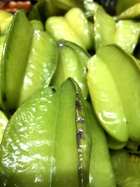 Zdjęcie Owoców Tropikalnych Ladzie Supermarketu — Zdjęcie stockowe
