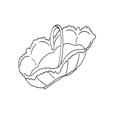 Beyaz porselen, hisse senedi illüstrasyonu, vektör, el çizimi, baskı, hatıra defteri ve kartpostallar için tasarım malzemeleri.